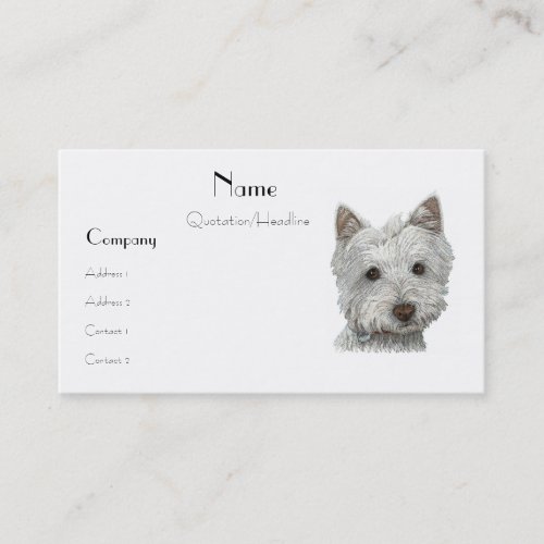 Westie Dog Business Card