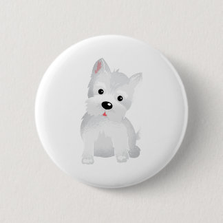 Westie dog button