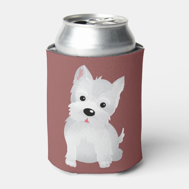 Westie dog can cooler (Can Front)