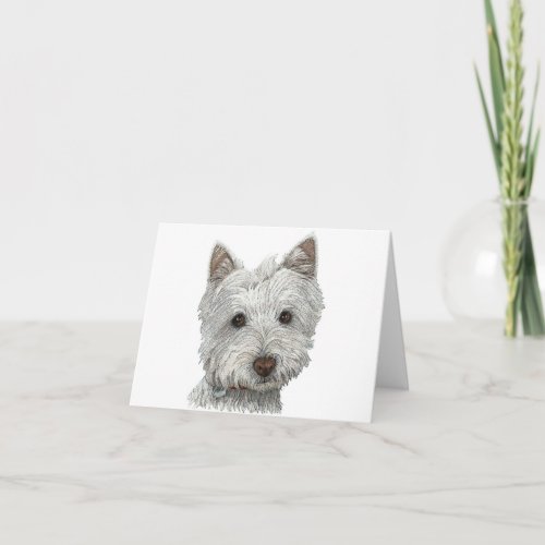 Westie dog card