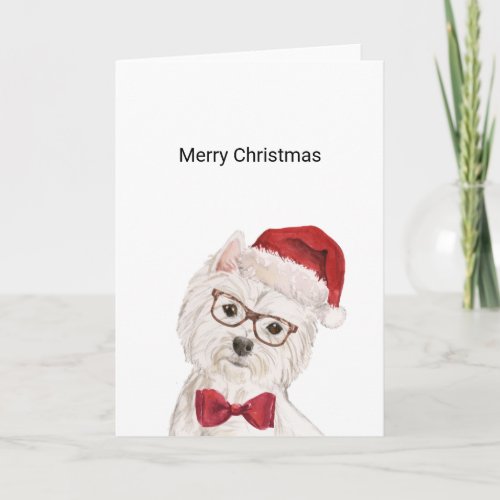 Westie Dog Christmas Card