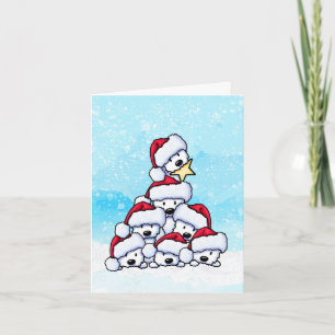 Westie Dog Christmas Tree Card
