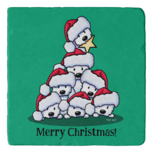 Westie Dog Christmas Tree Trivet