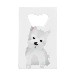 Westie dog credit card bottle opener