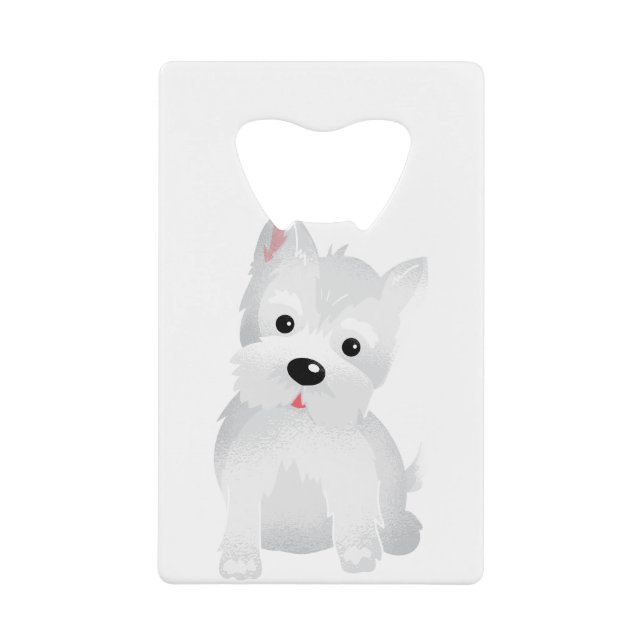 Westie dog credit card bottle opener (Front)