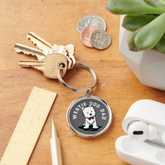 Westie Dog Dad Keychain