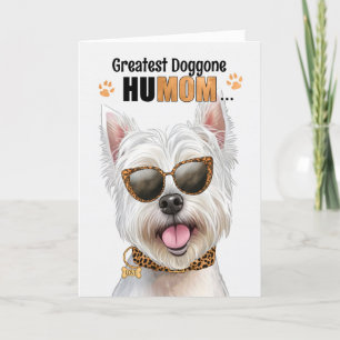 Westie Dog Greatest HuMOM Mother's Day Holiday Card