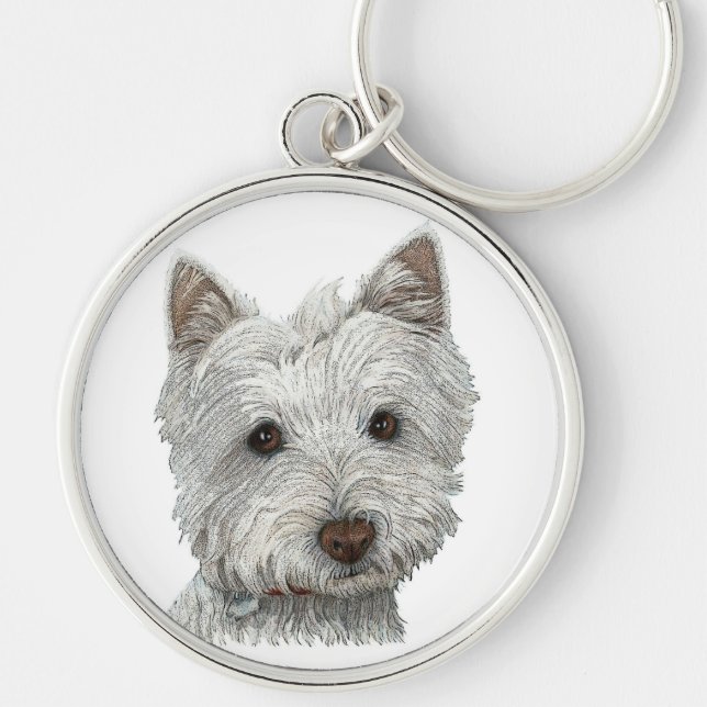 Westie dog keychain (Front)