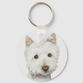 Westie Dog Keychain