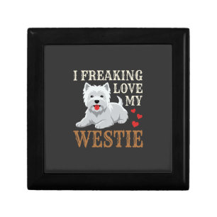 Westie Dog Love Typography Gift Box