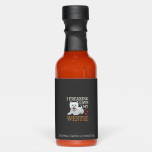 Westie Dog Love Typography Hot Sauces