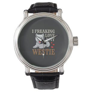 Westie Dog Love Typography Watch