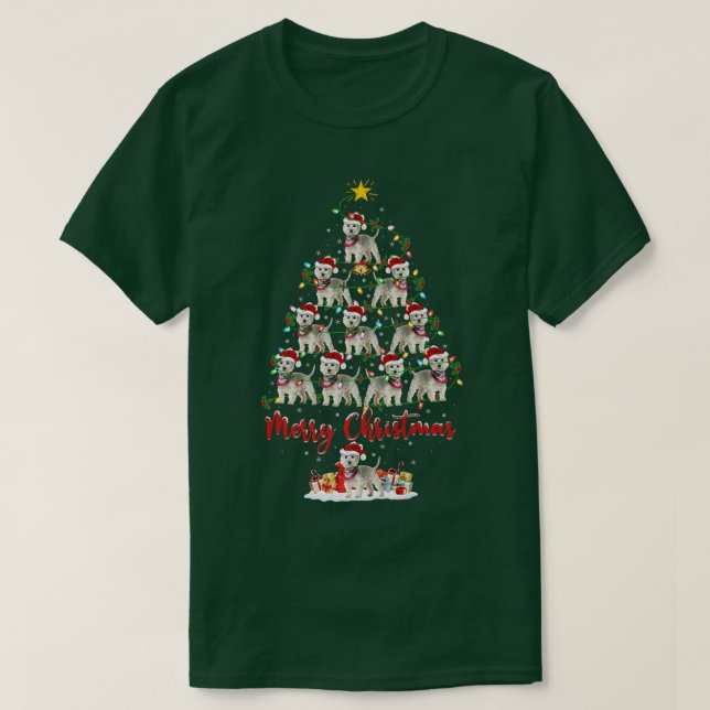 Westie Dog Lover Xmas Matching Santa Westie Christ T-Shirt (Design Front)