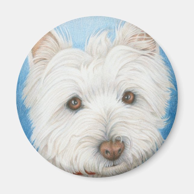 Westie Dog magnet (Front)