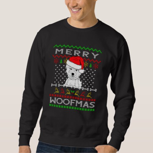 Westie Dog Merry Woofmas Christmas Sweatshirt