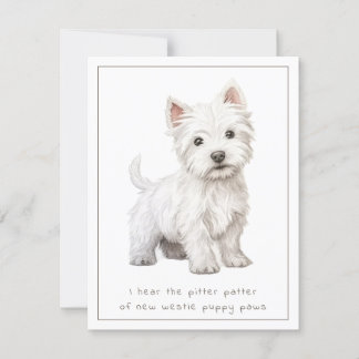 Westie Dog New Puppy Congratulations Card