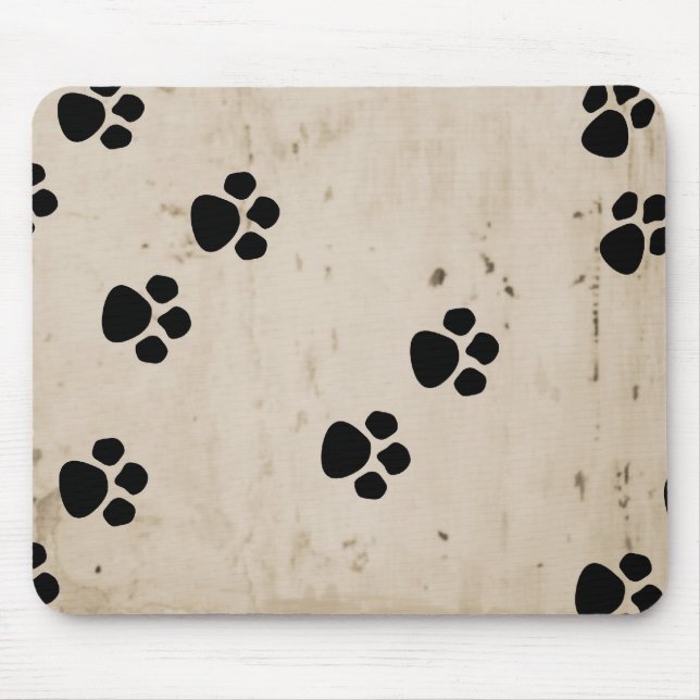 Westie Dog Paw Prints Mouse Pad (Front)
