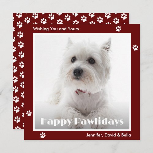 Westie Dog Photo Christmas Cards