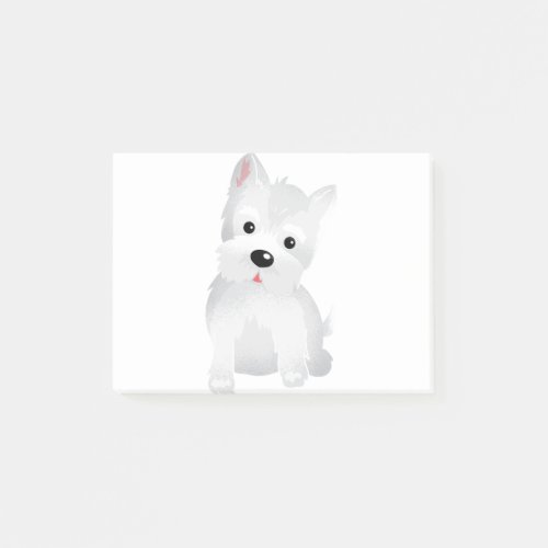 Westie dog post-it notes