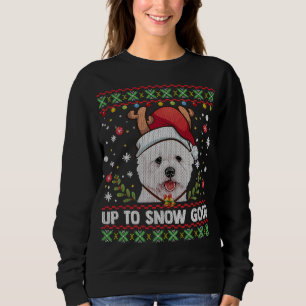 Westie Dog Reindeer Christmas Ugly Sweater