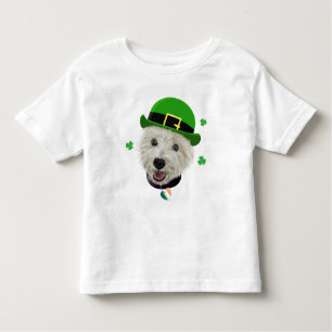 Westie Dog Saint Patrick's Day Irish Flag Toddler T-shirt