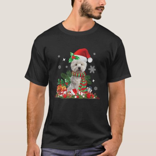 Westie dog West Highland Terrier Christmas T_Shirt