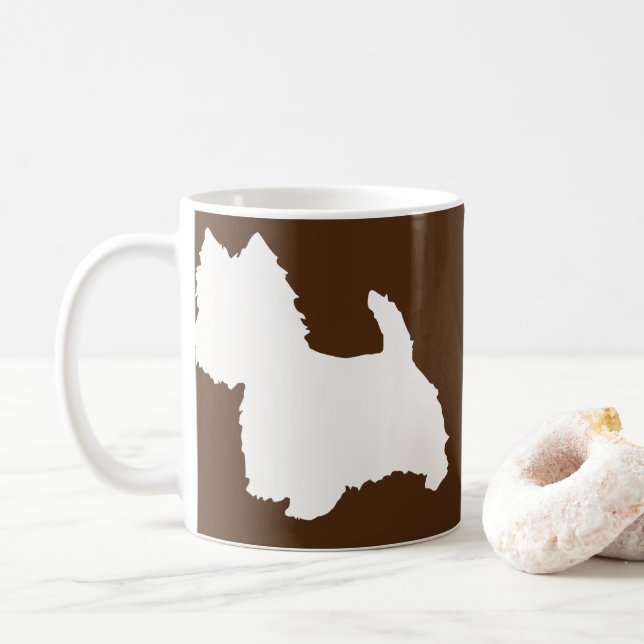 Westie Dog West Highland White Terrier  Coffee Mug (With Donut)