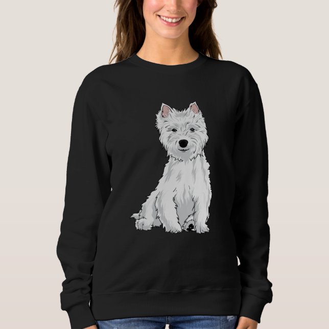 Westie Dog West Highland White Terrier Gift Sweatshirt (Front)