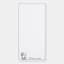 Westie don't forget my cheese magnetic notepad