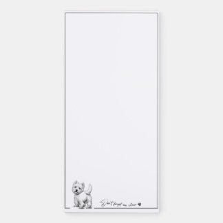 Westie don't forget my cheese magnetic notepad