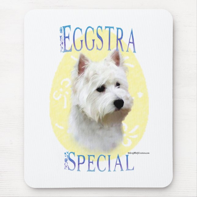 Westie Eggstra Special Mouse Pad (Front)