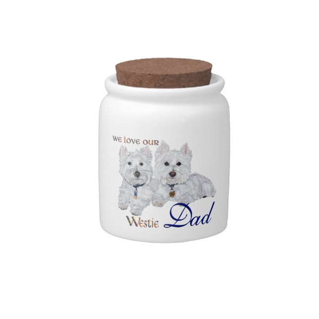 Westie Father's Day Candy Jar (Front)