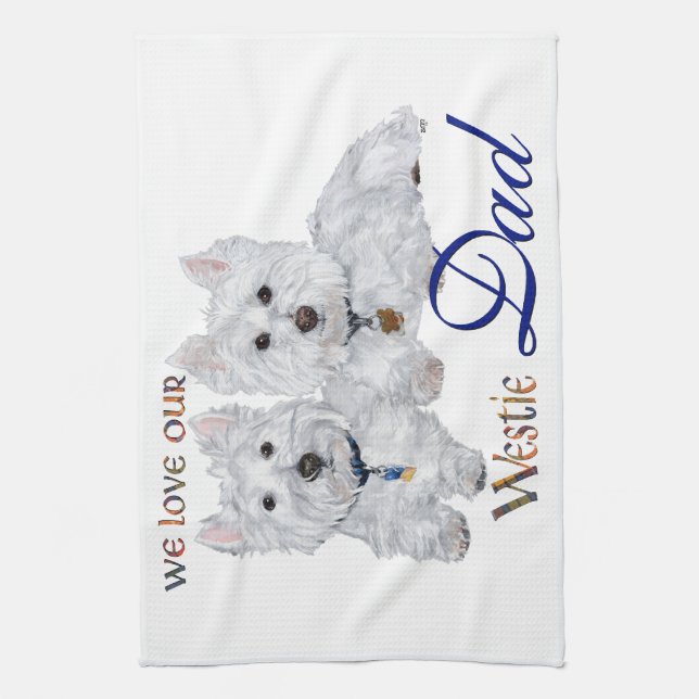 Westie Father's Day Towel (Vertical)