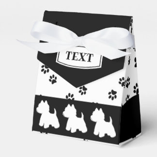 Westie Favor Box Paw Prints