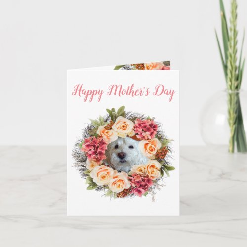 Westie Floral Mothers Day Greeting Card