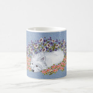 Westie Floral Repose Coffee Mug