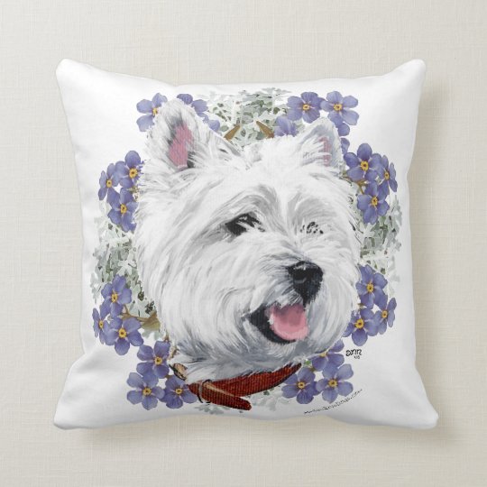 westie throw pillow