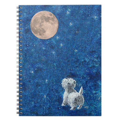 Westie Full Moon Notebook