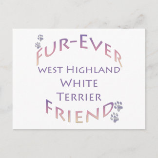 Westie Furever Friend Postcard