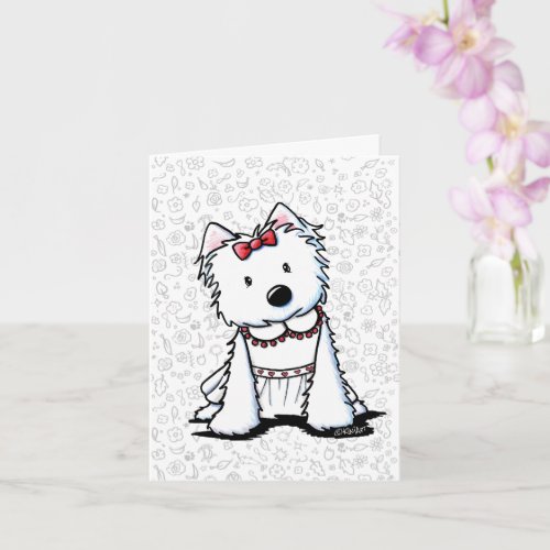 Westie Girl Card