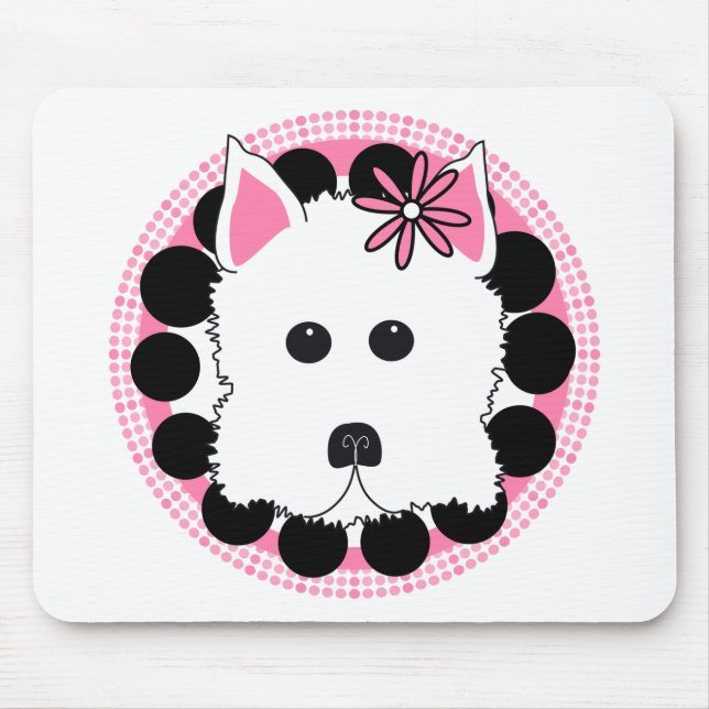 Westie Girl Mouse Pad (Front)