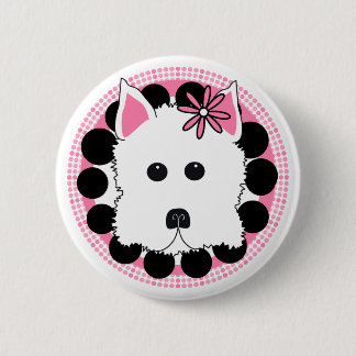 Westie Girl Pinback Button