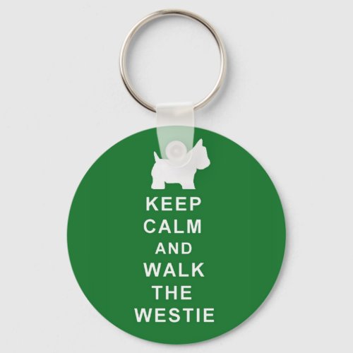 Westie green keyring birthday christmas present