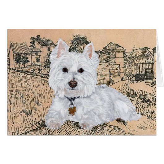 Westie Greeting Card (Front Horizontal)