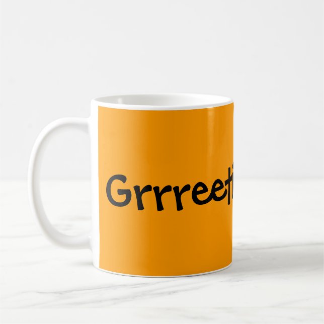 Westie Grrreetings Mug (Left)
