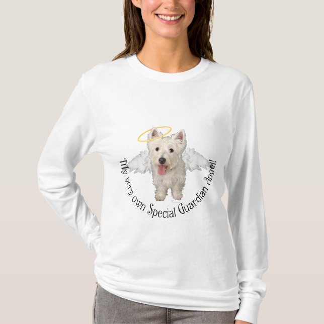 Westie Guardian Angel T-Shirt (Front)
