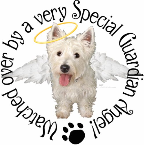 Westie Guardian Angels Cutout