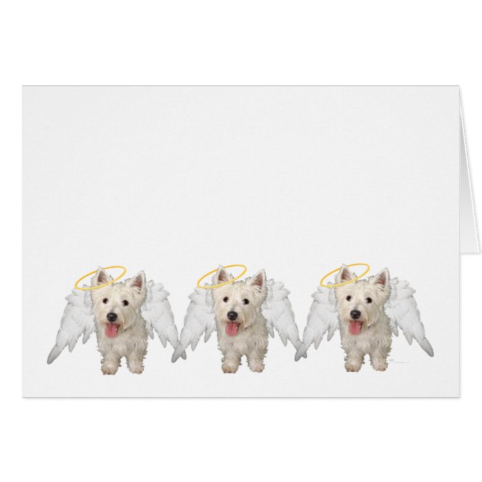 Westie Guardian Angels Greeting Card