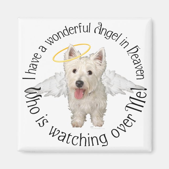 Westie Guardian Angels Magnet (Front)