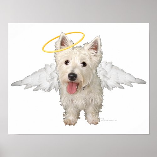 Westie Guardian Angels Poster
